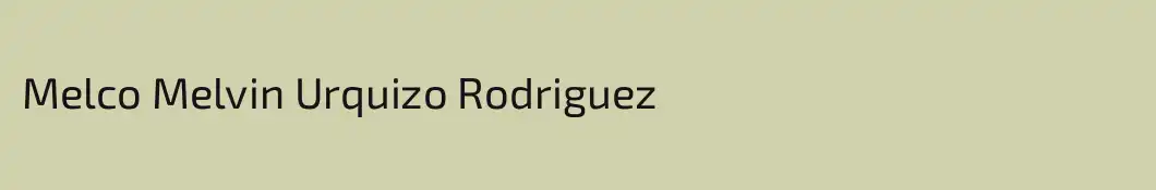 Melco Melvin Urquizo Rodriguez